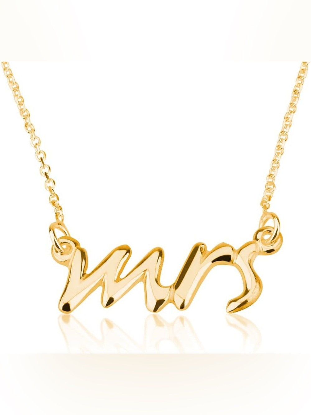 kate spade Gold Script Say Yes “Mrs" Necklace Women Jewelry